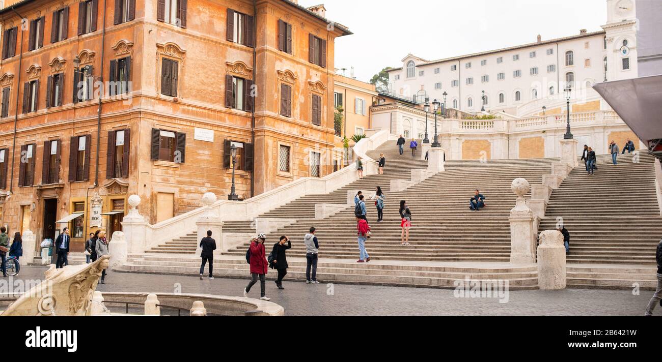 Spanish steps rome sunset hi res stock photography and images Alamy