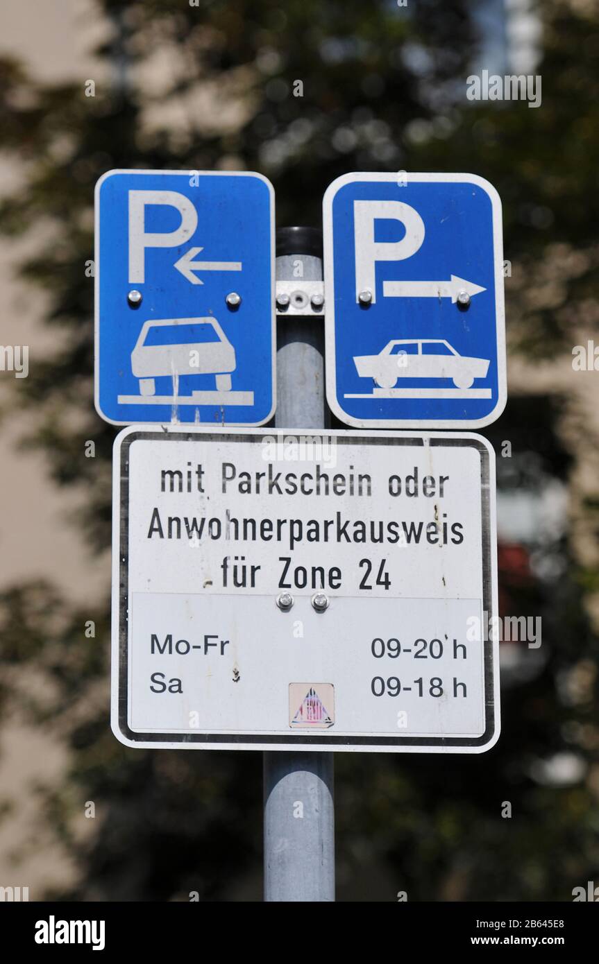 Schilder Parkzone, Steglitz, Berlin, Deutschland Stock Photo