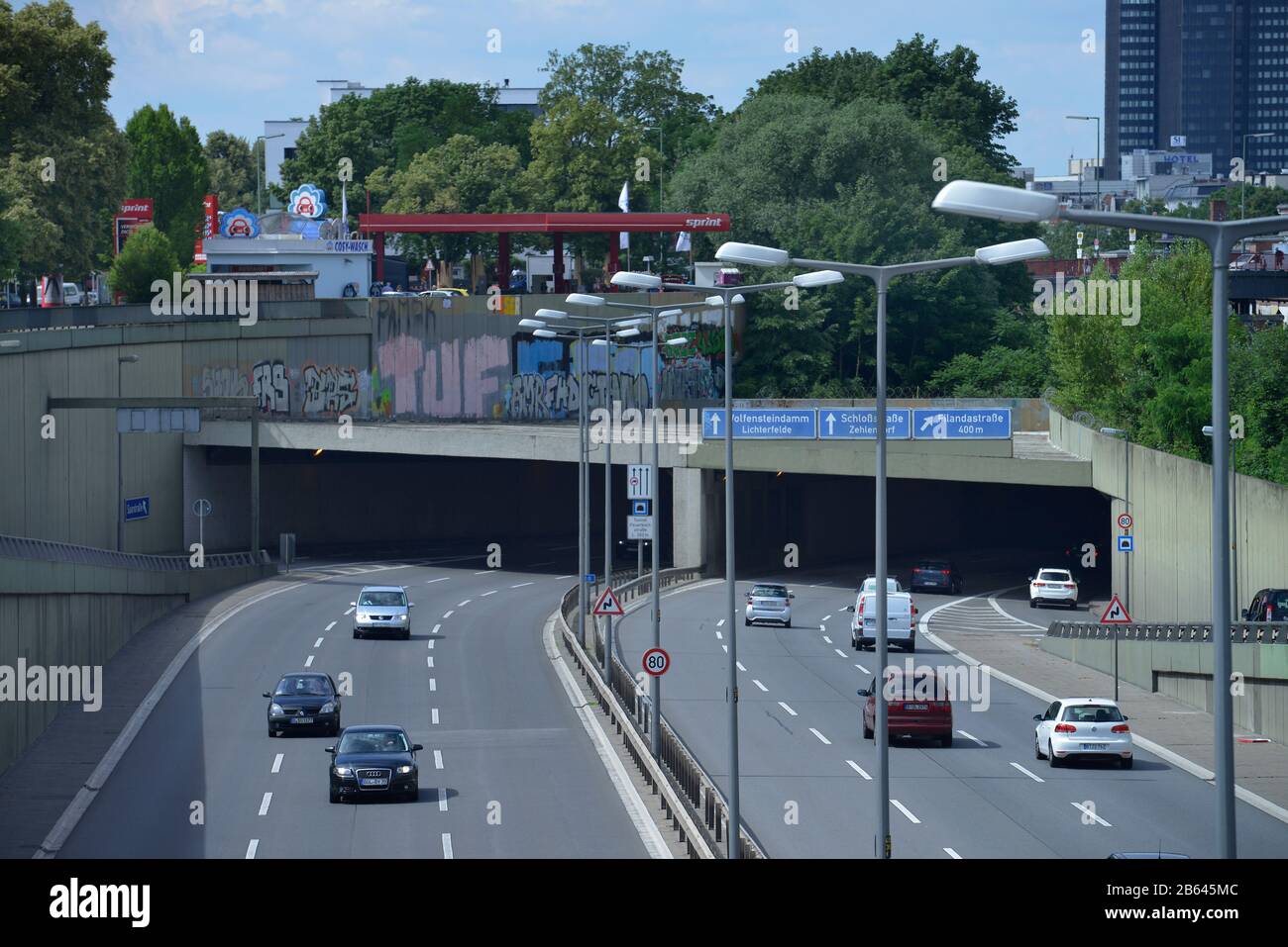 Autobahn A 103, Steglitz, Berlin, Deutschland Stock Photo