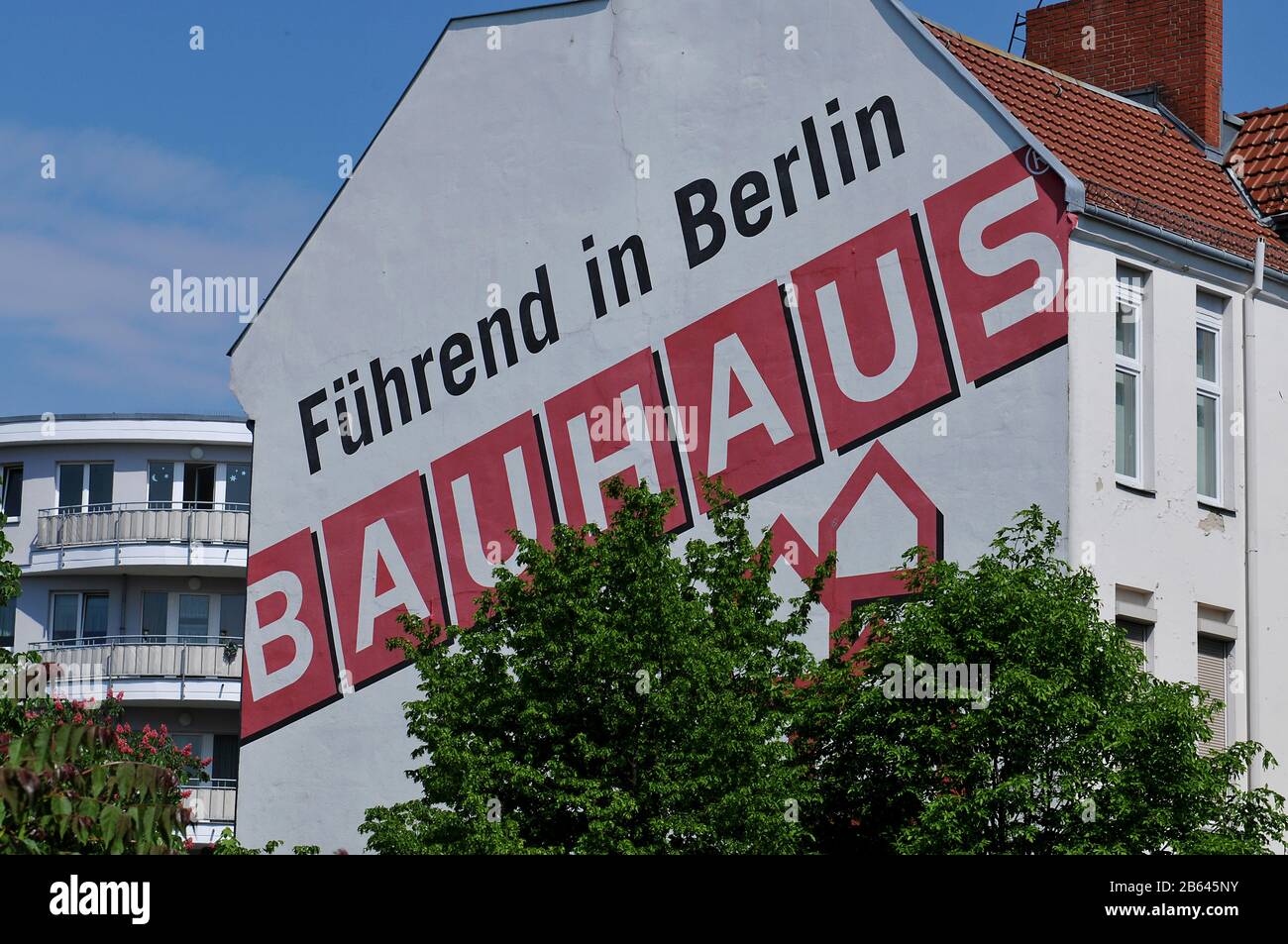 Bauhaus, Werbung, Fregestrasse, Steglitz, Berlin, Deutschland Stock