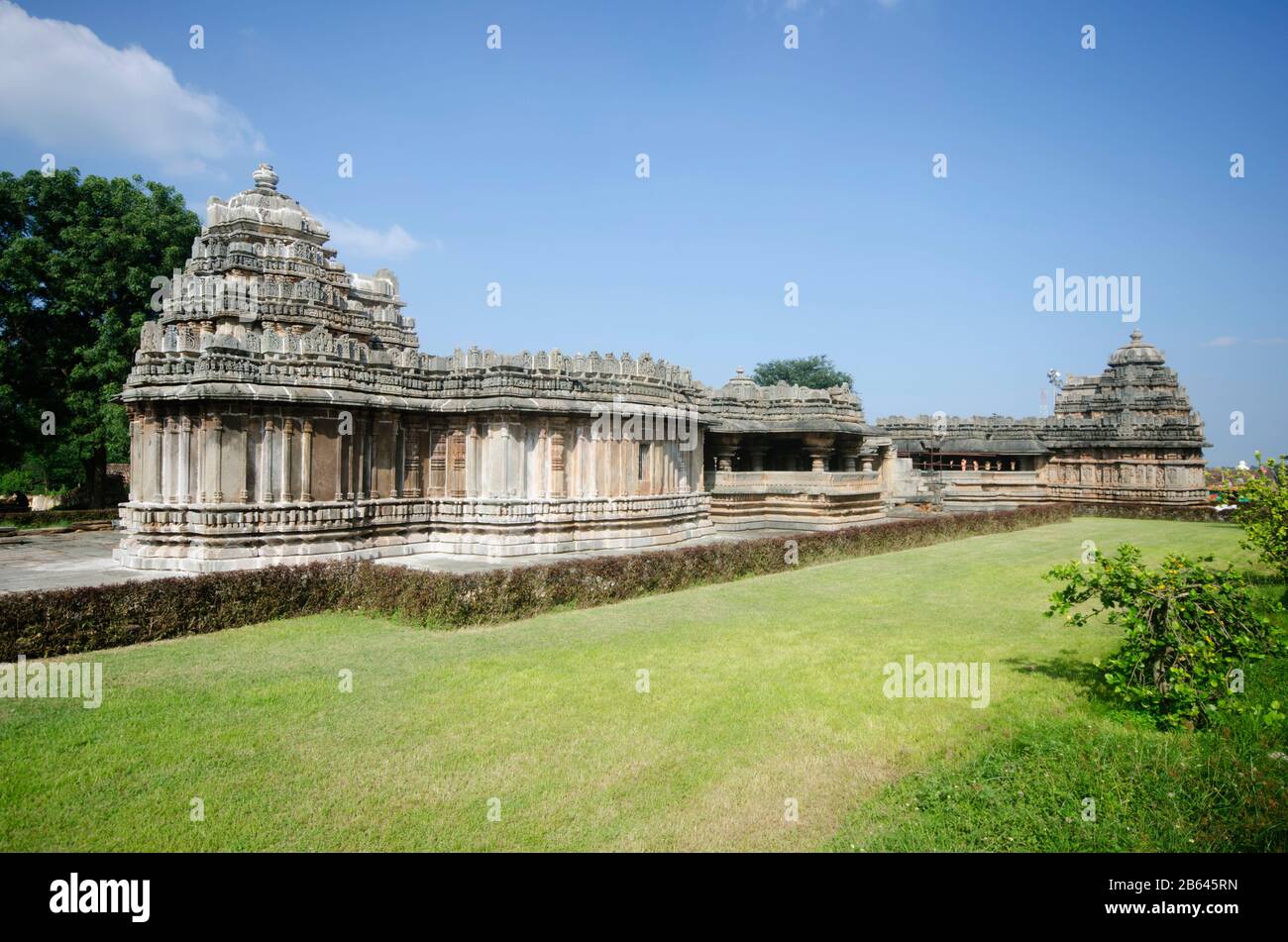 Belavadi, Karnataka, India, November 2019, Tourist at Veera Narayana temple, it was built during the rule of the Hoysala Empire Stock Photo