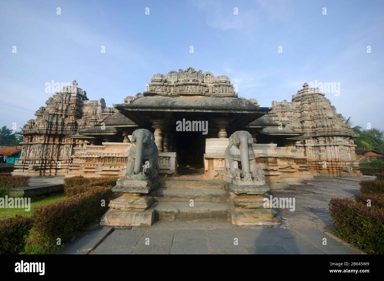 Veera Narayana temple, it was built during the rule of the Hoysala Empire, Belavadi, Karnataka, India Stock Photo