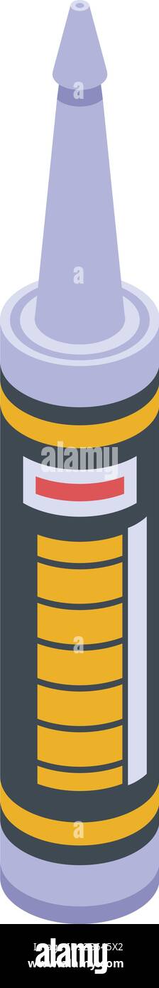 Window installation foam icon, isometric style Stock Vector