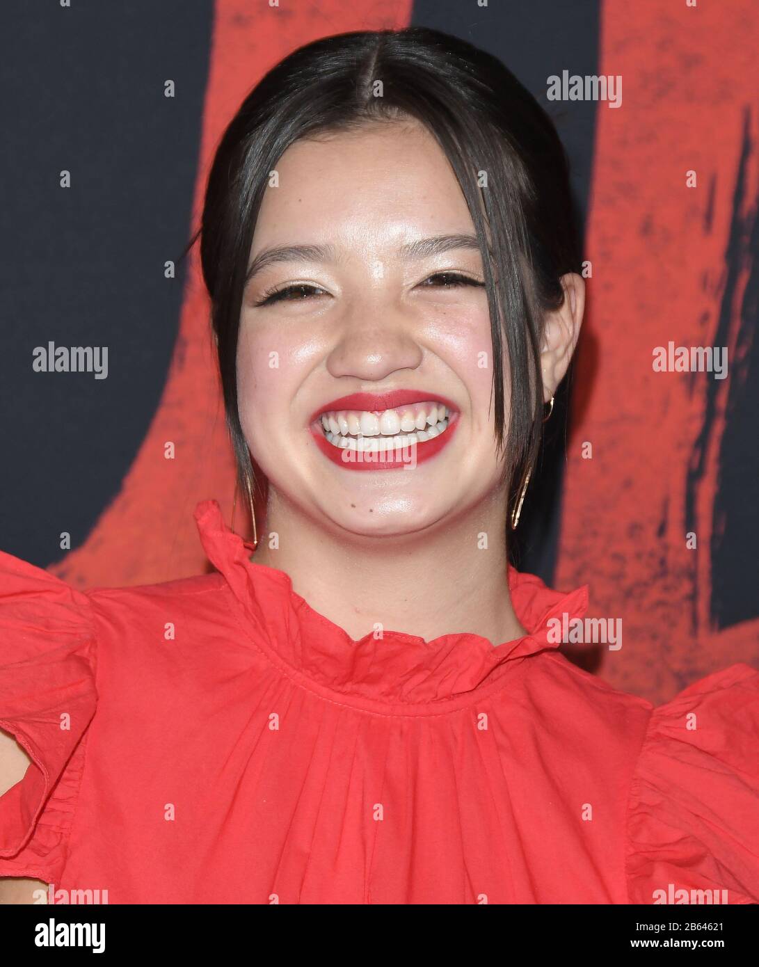 Los Angeles, USA. 09th Mar, 2020. Peyton Elizabeth Lee arrives at the Disney's MULAN World Premiere held at the Dolby Theatre in Hollywood, CA on Monday, ?March 9, 2020. (Photo By Sthanlee B. Mirador/Sipa USA) Credit: Sipa USA/Alamy Live News Stock Photo