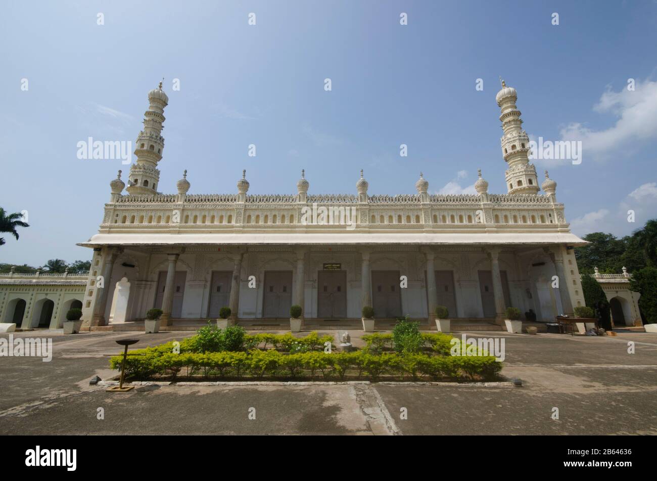 Small masjid or mosque near the Gumbaz, Muslim Mausoleum of Sultan Tipu And His Relatives, Srirangapatna, Karnataka, India Stock Photo