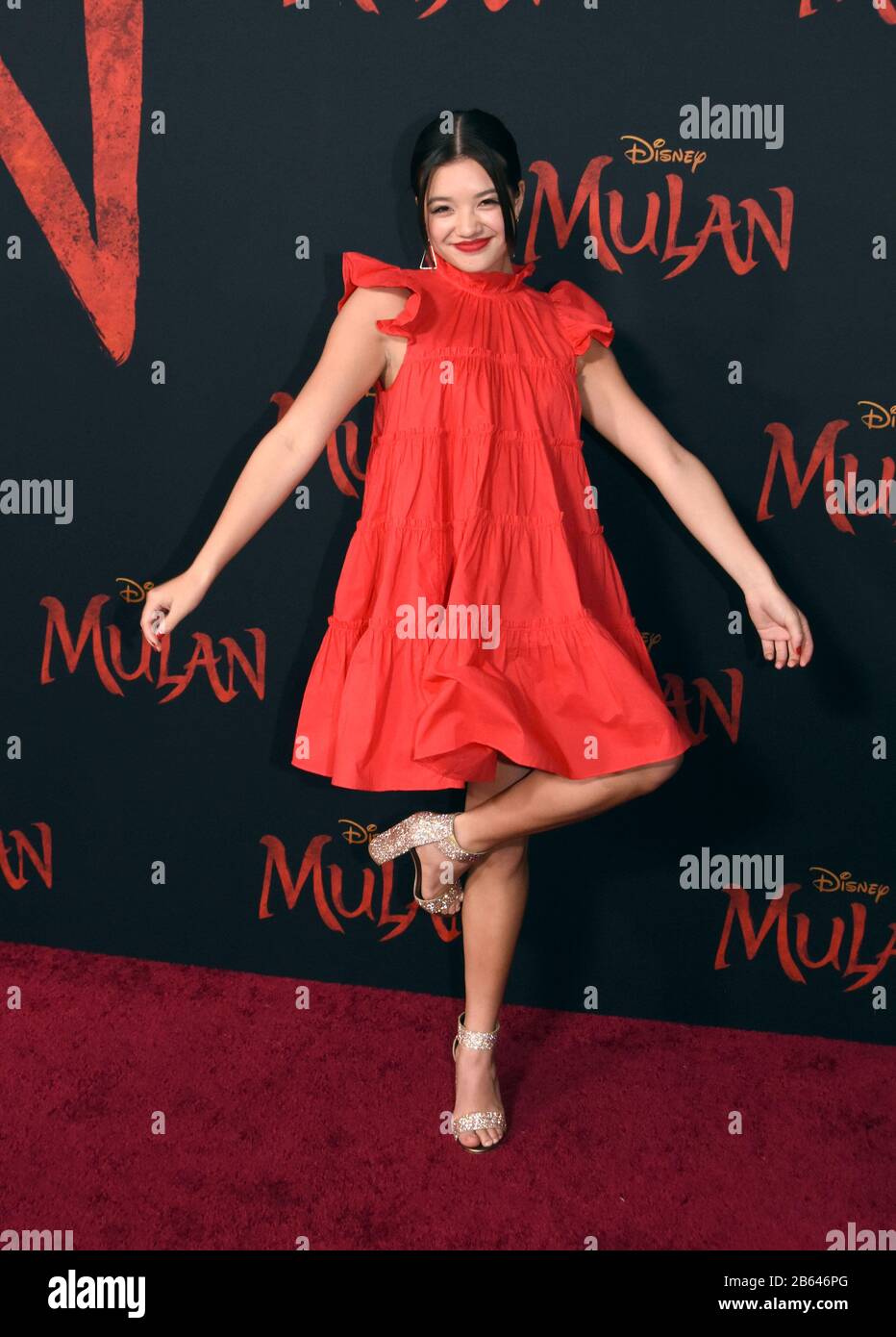 Hollywood, California, USA 9th March 2020 Actress Peyton Elizabeth Lee attends the World Premiere of Disney's  'Mulan' on March 9, 2020 at the Dolby Theatre in Hollywood, California, USA. Photo by Barry King/Alamy Live News Stock Photo