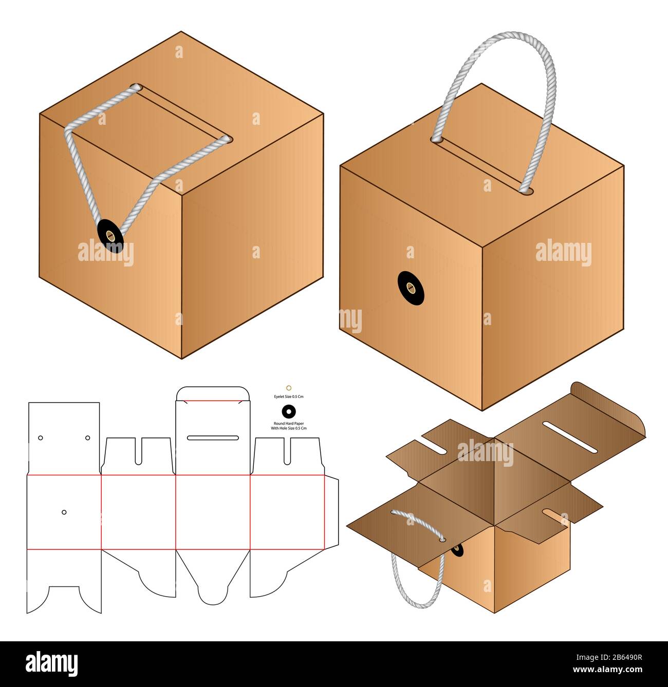 Box packaging die cut template design. 3d mock-up Stock Vector Image & Art  - Alamy