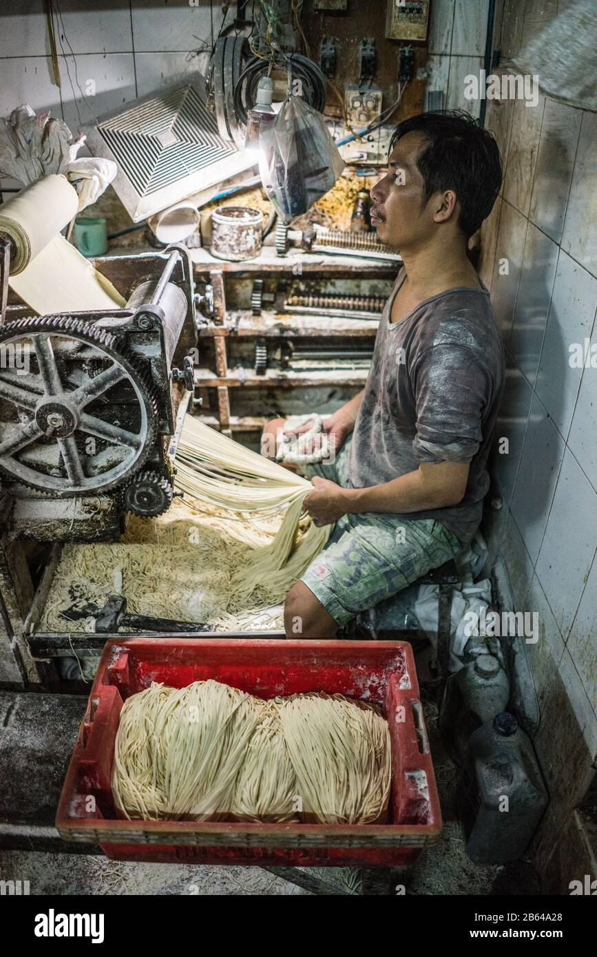 Noodle factory in the Yangon, Myanmar, Asia Stock Photo Alamy