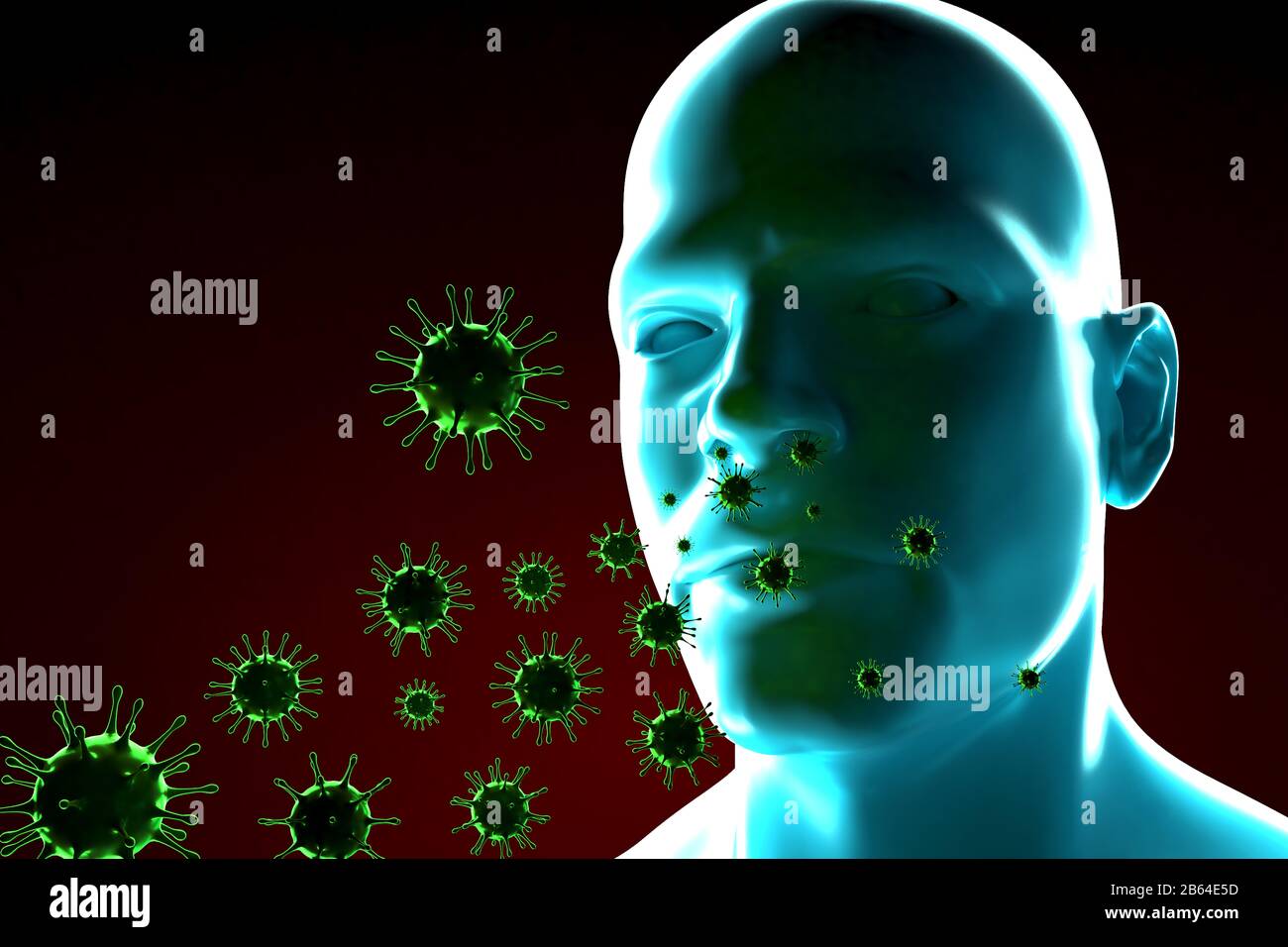 Virus influenza a 3d hi-res stock photography and images - Alamy