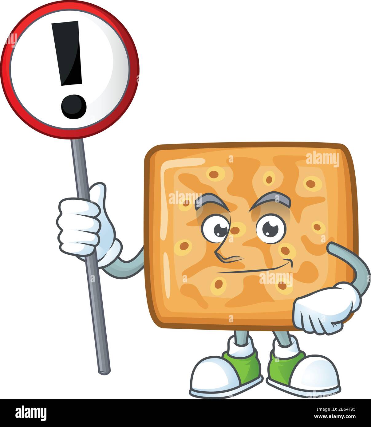 Smiling cartoon design of crackers with a sign Stock Vector Image & Art