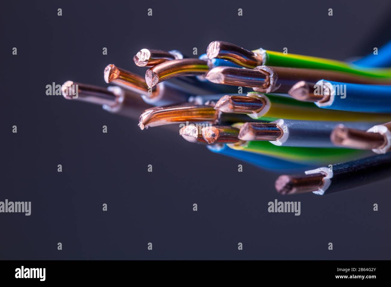 Group of colored electrical cables studio shot Stock Photo Alamy