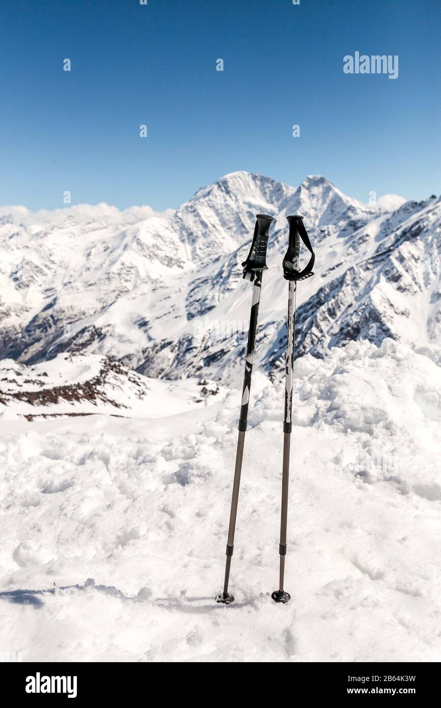 Ski poles close up hi-res stock photography and images - Alamy