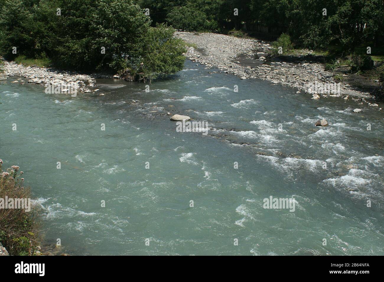 Black And White Rivers, Mtskheta-Mtianeti, Georgia Stock Photo