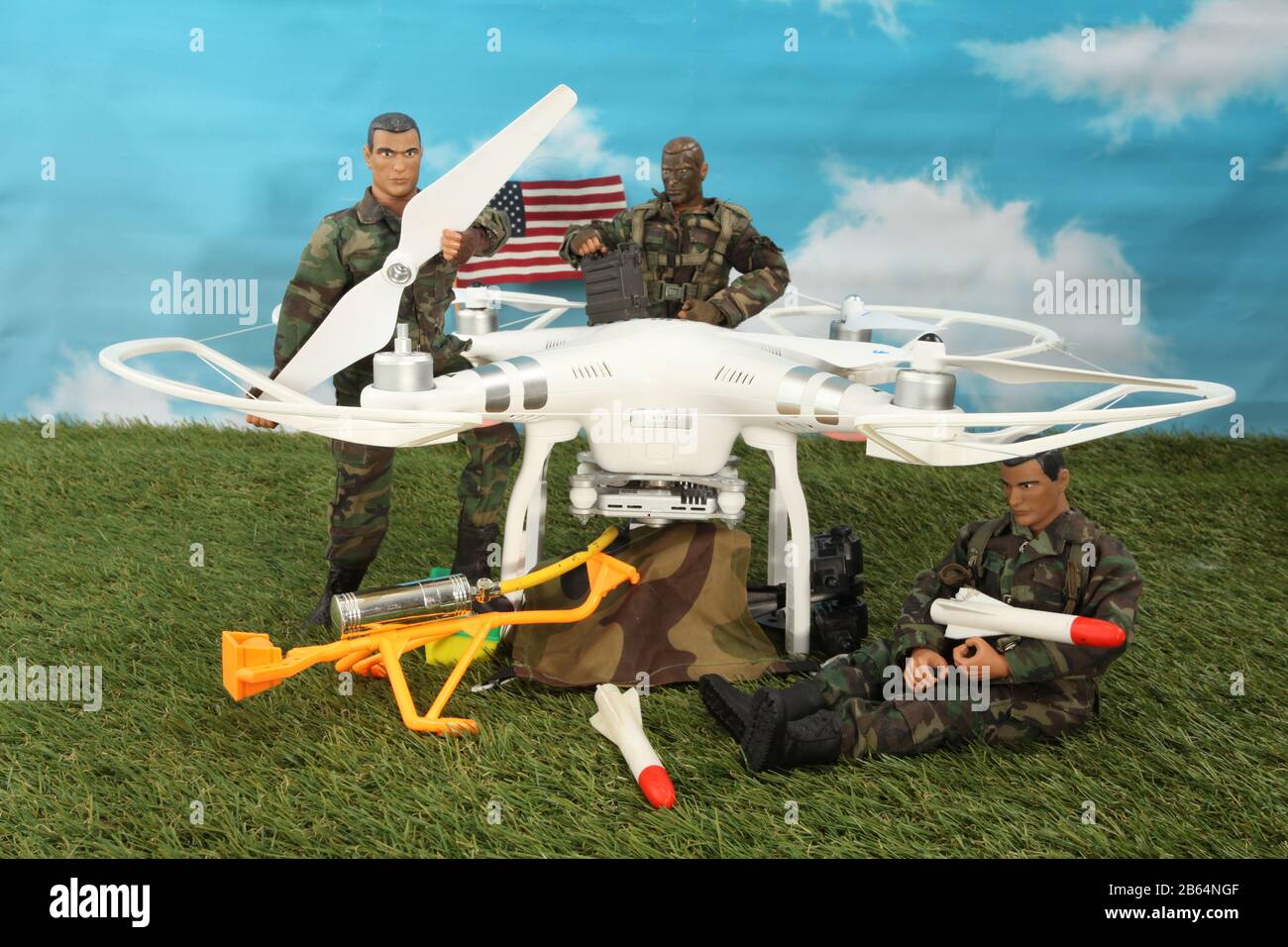 Drone diorama Stock Photo