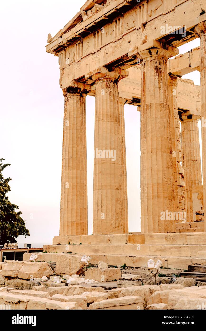 Parthenon on the Acropolis in Athens, Greece Stock Photo