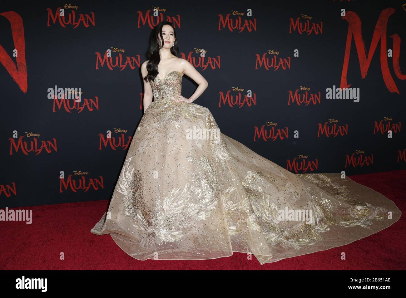Hollywood, Ca. 9th Mar, 2020. Yifei Liu, at Premiere Of Disney's 'Mulan' at The Dolby Theatre in Hollywood California on March 9, 2020. Credit: Faye Sadou/Media Punch/Alamy Live News Stock Photo