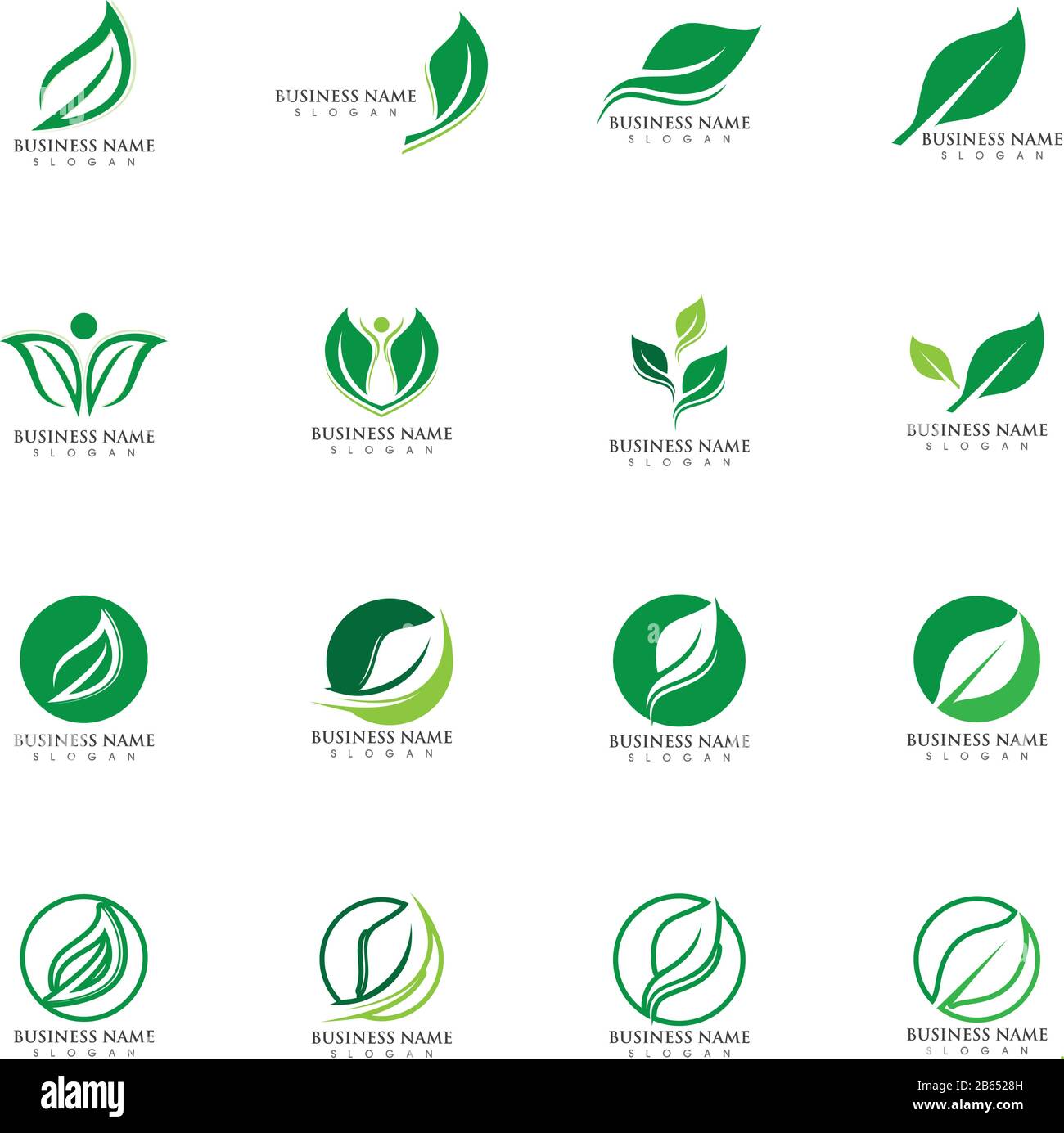 Logos of green Tree leaf ecology nature element vector Stock Vector ...