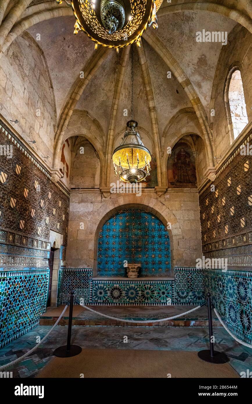 Inside the mudejar Capilla San Bartolome chapel in Cordoba, Andalusia ...