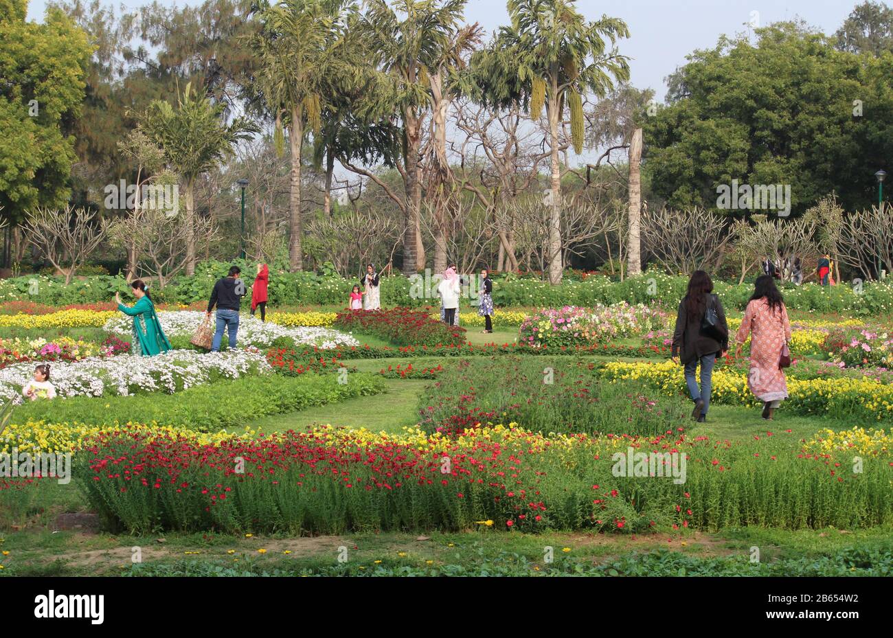 Colorful flowers in Nehru Park, New Delhi, India Stock Photo Alamy