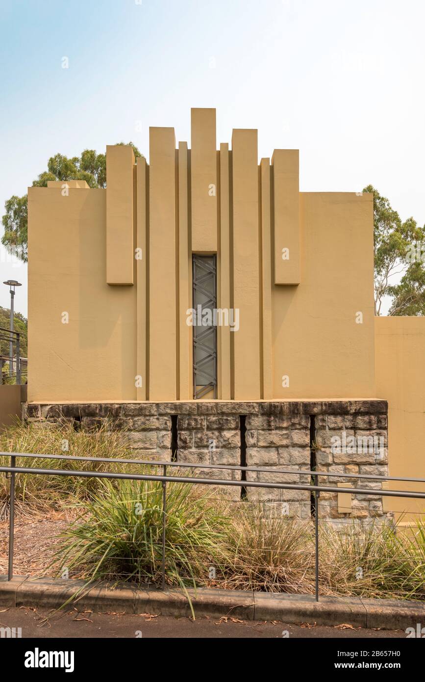 The Glebe Incinerator in operation from 1932 to 1949, is one of eight designed by Walter Burley Griffin, original designer of the city of Canberra Stock Photo