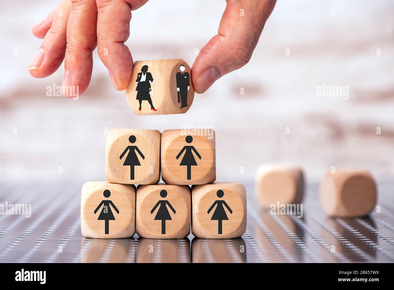 Gleichberechtigung von Mann und Frau in der Geschäftsleitung Stock Photo