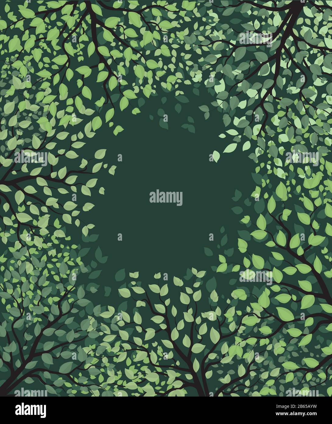 Green trees with leaves Stock Vector Image & Art - Alamy