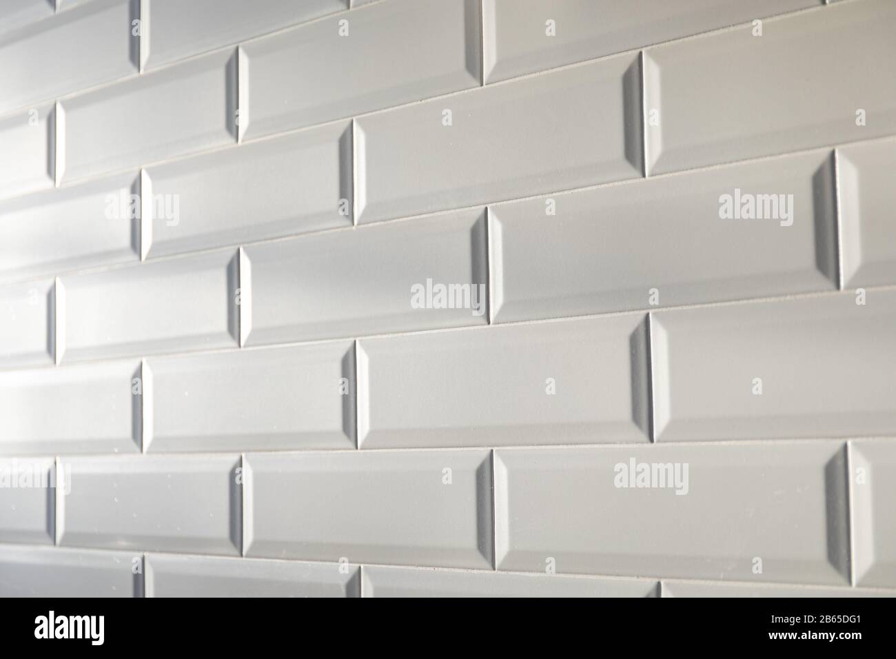White tile background. Tiles in the kitchen Stock Photo Alamy