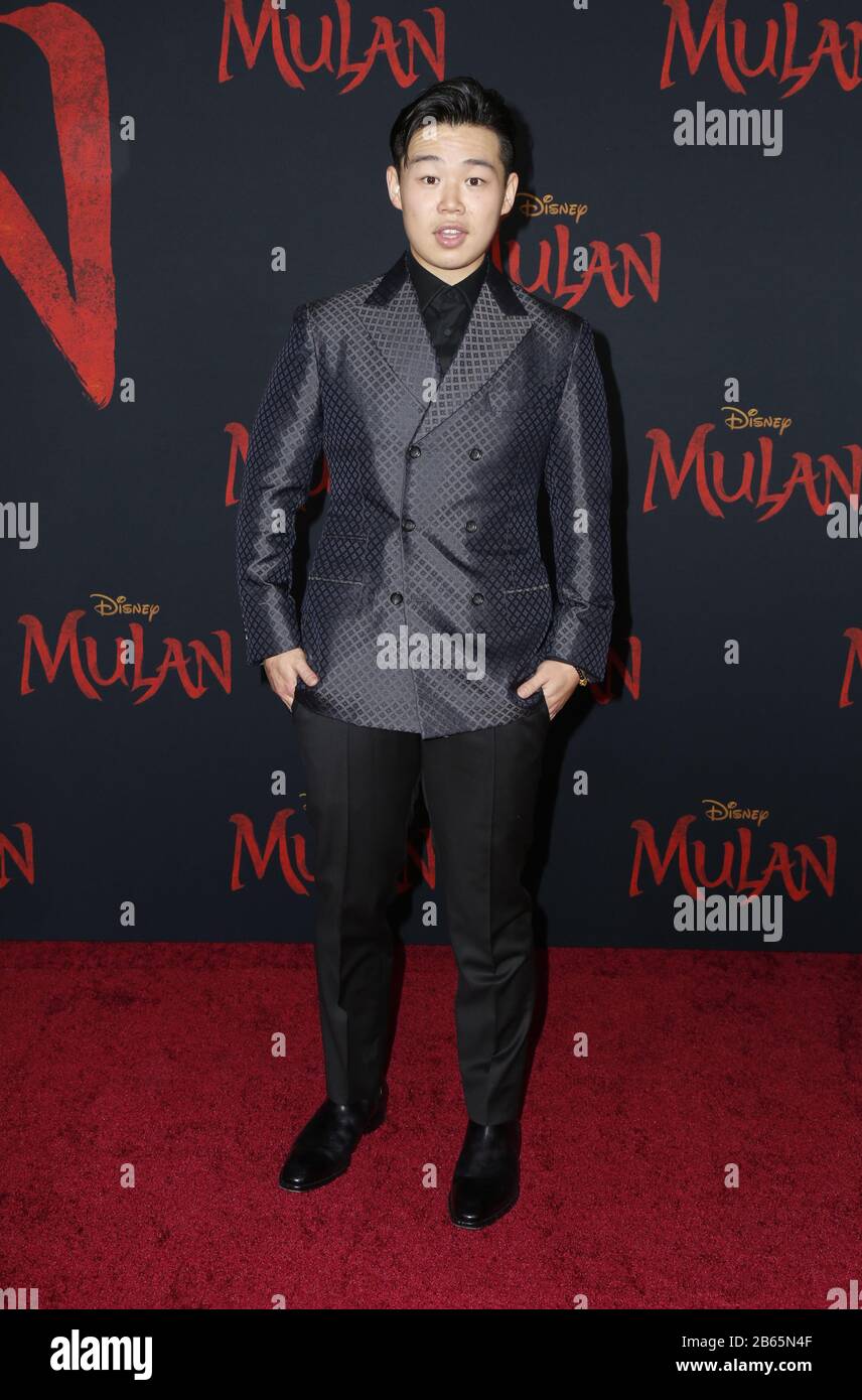 Hollywood, Ca. 9th Mar, 2020. Jun Yu, at Premiere Of Disney's "Mulan