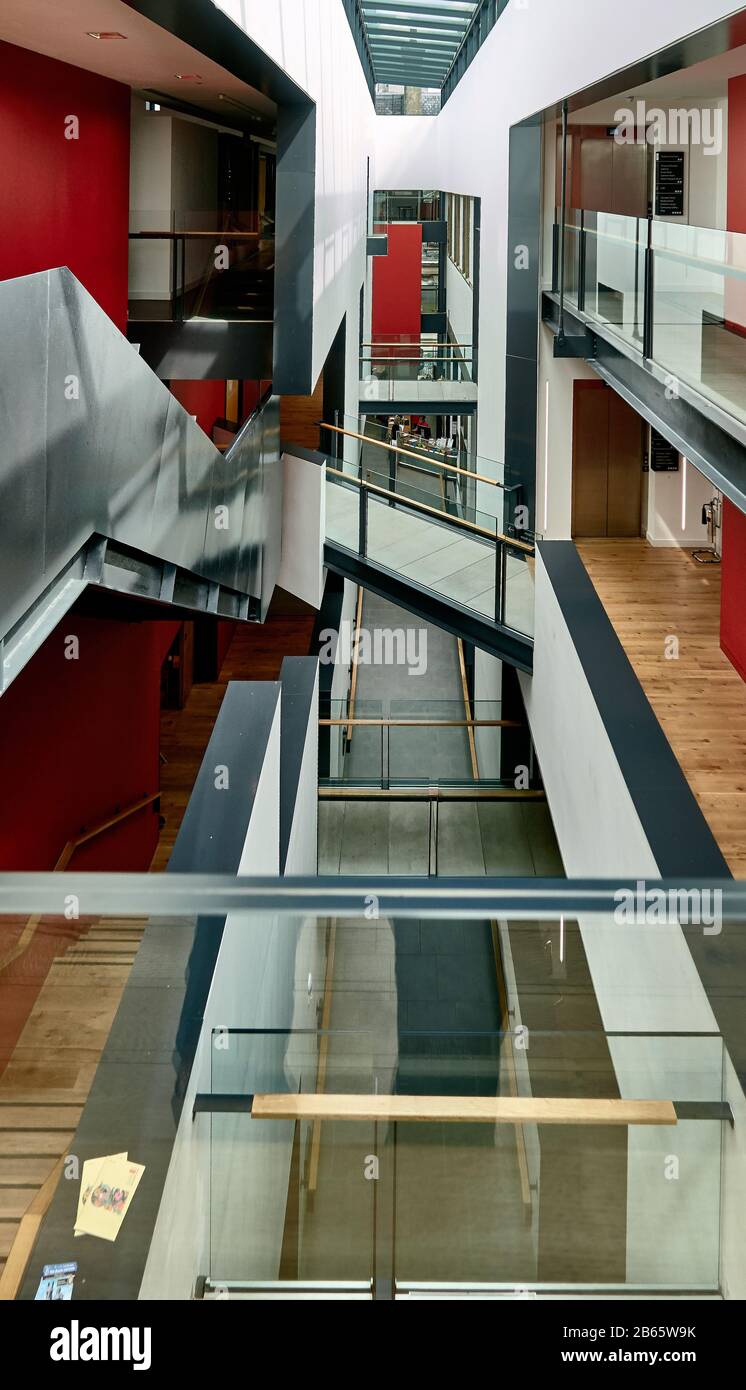 UK, Scotland, Dunfermline city,the stairwell inthe Carnegie Library and Galleries, Stock Photo