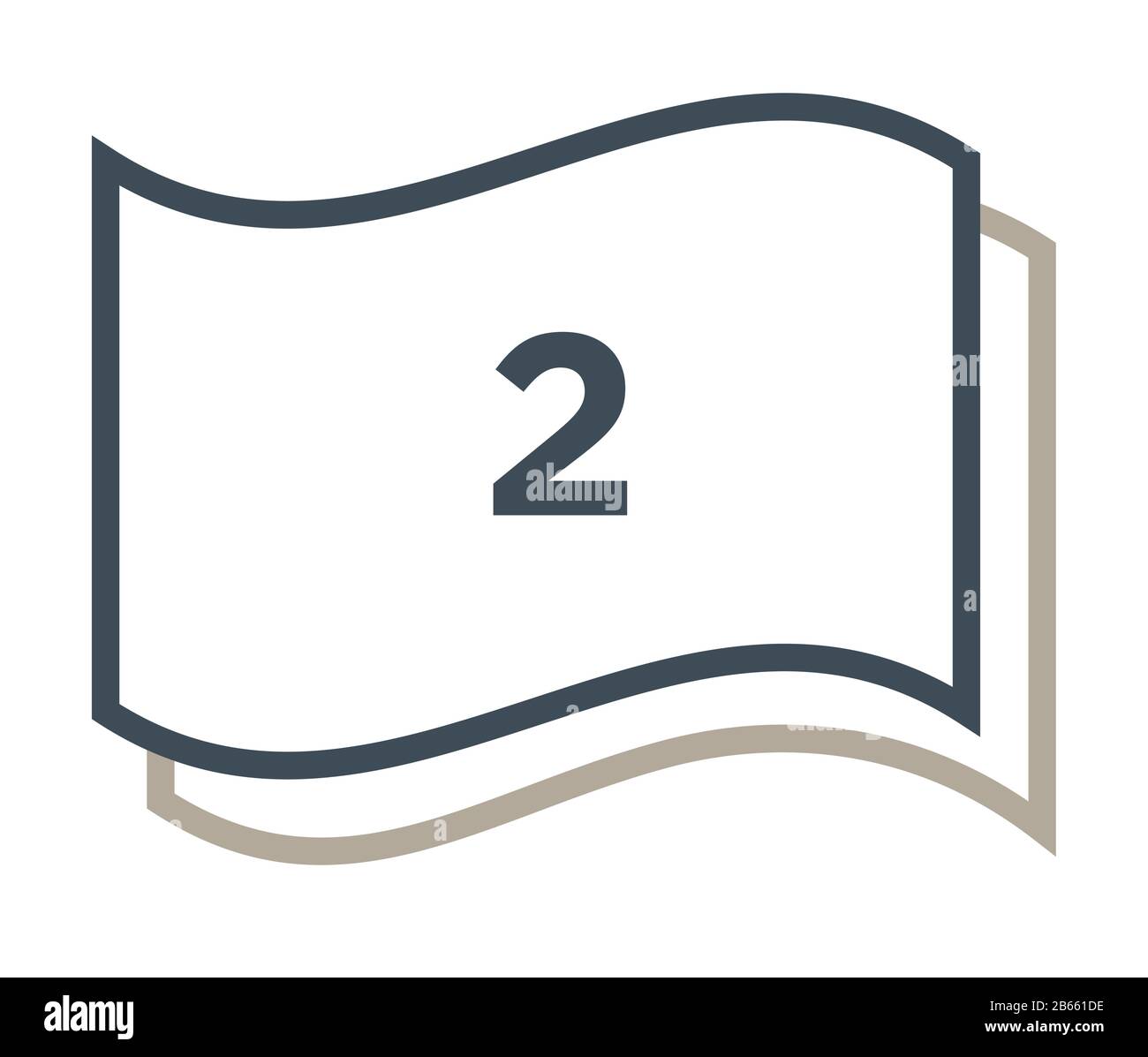 Double layered material, mattress properties isolated icon Stock Vector