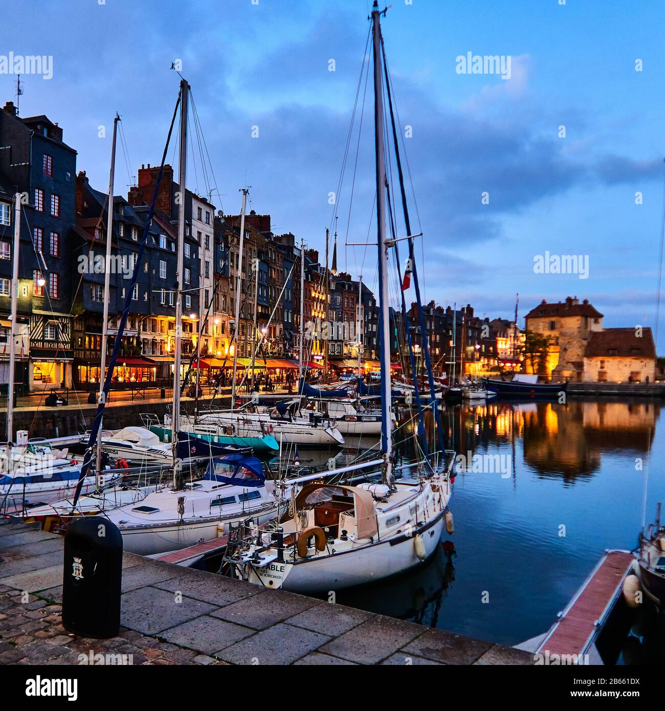 France,Typical half timbered Norman houses in Sainte Catherine quai of