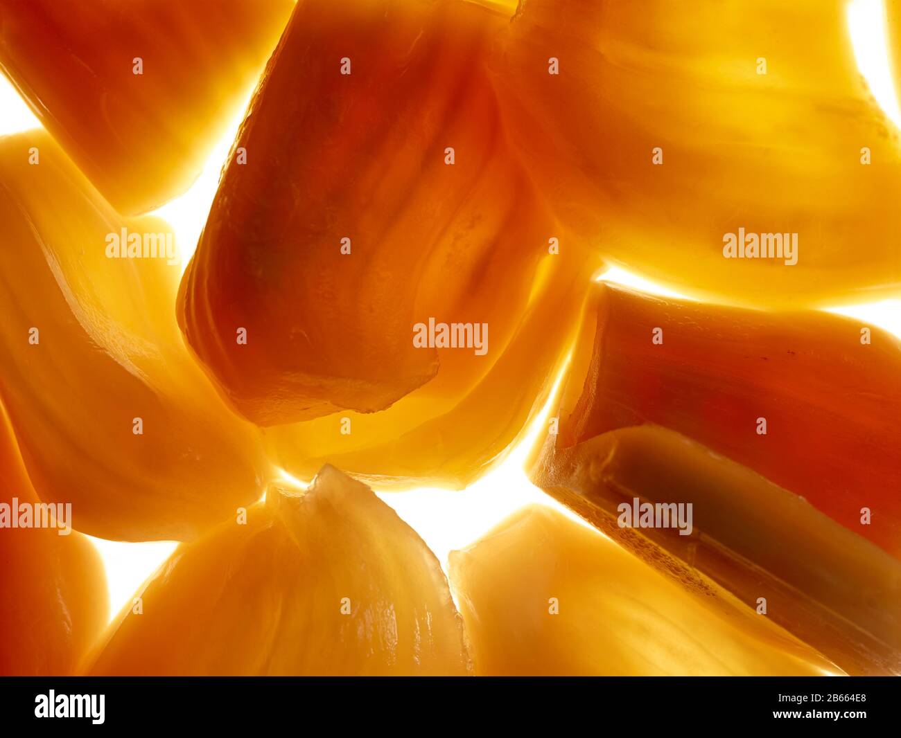 Jackfruit chunks food still life against white background Stock Photo