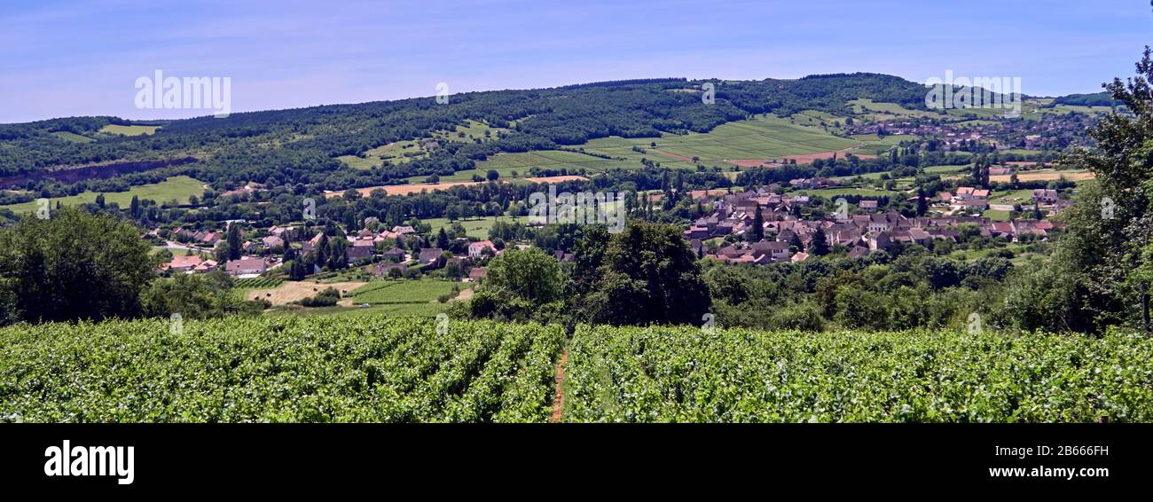 Europe, France , Bourgogne-Franche-Comté, department, Vallée des Vaux (  Valley of the Vaux ) is a hollow behind the hill Givry, shaped by a small  river the Orbise, this micro-region composed of
