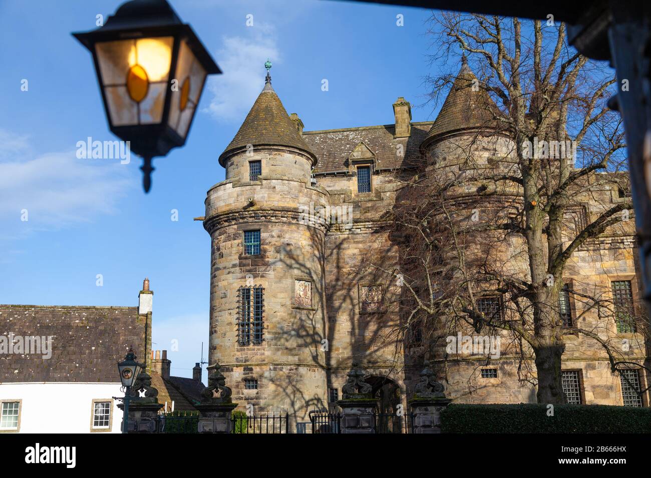Falkland Palace in the Village of Falkland, Kingdom of Fife Scotland