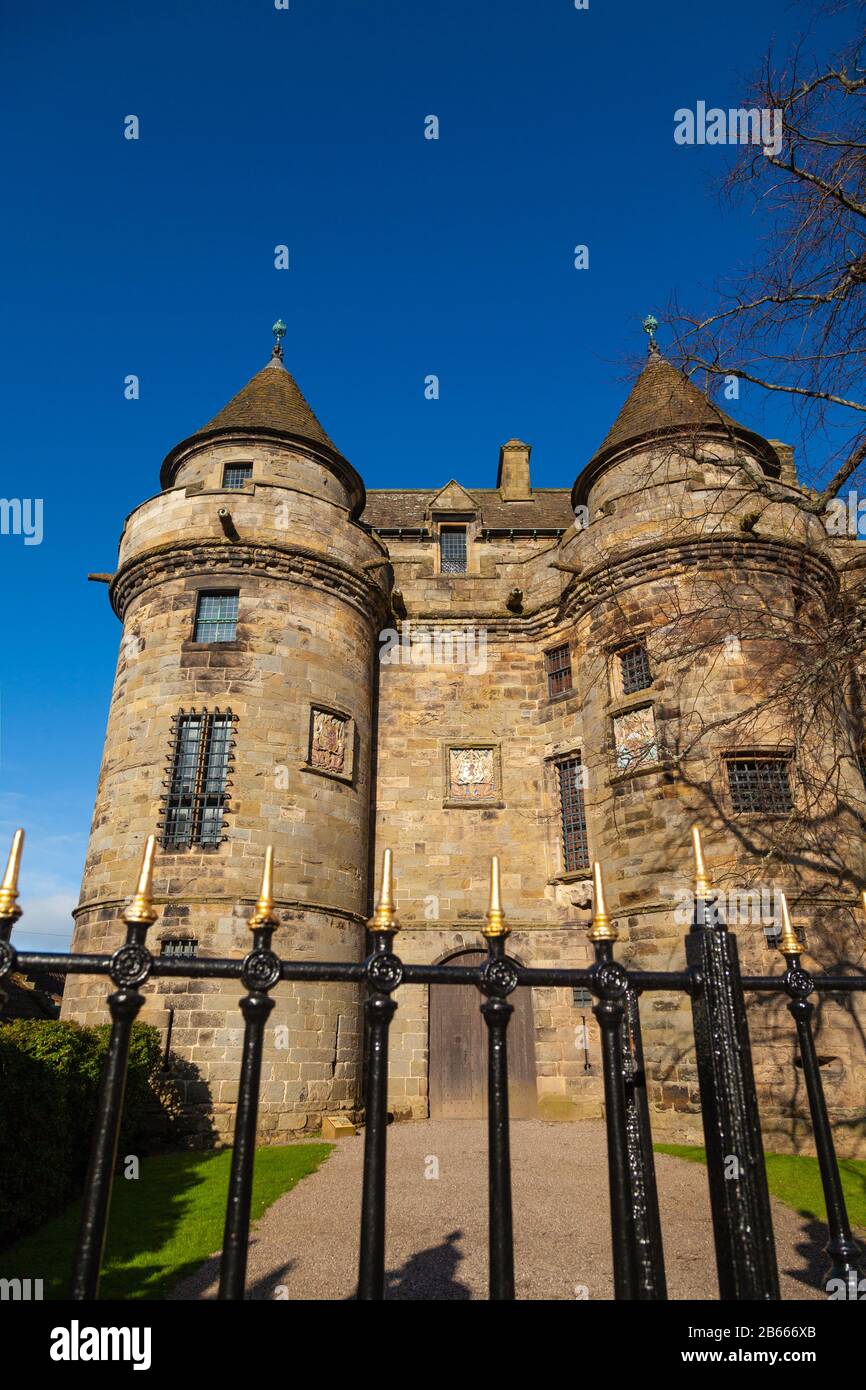 Falkland Palace in the Village of Falkland, Kingdom of Fife Scotland