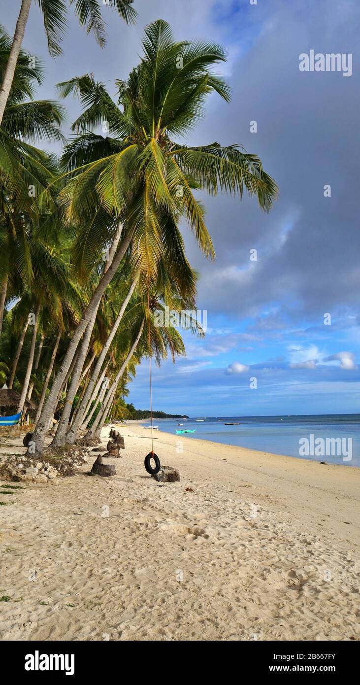 Stormy weather at the beachfront on Siquijor Island, Philippines Stock Photo