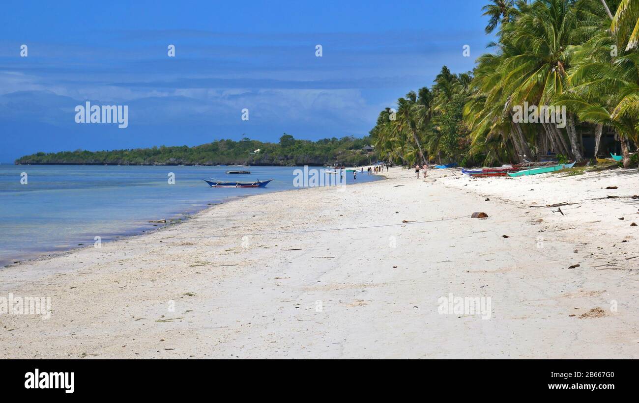 Coral Cay Beach at Siquijor Island, Philippines Stock Photo