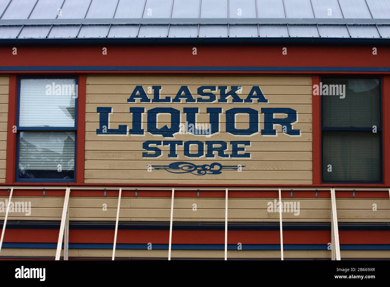 Alaska Liquor Store Stock Photo Alamy