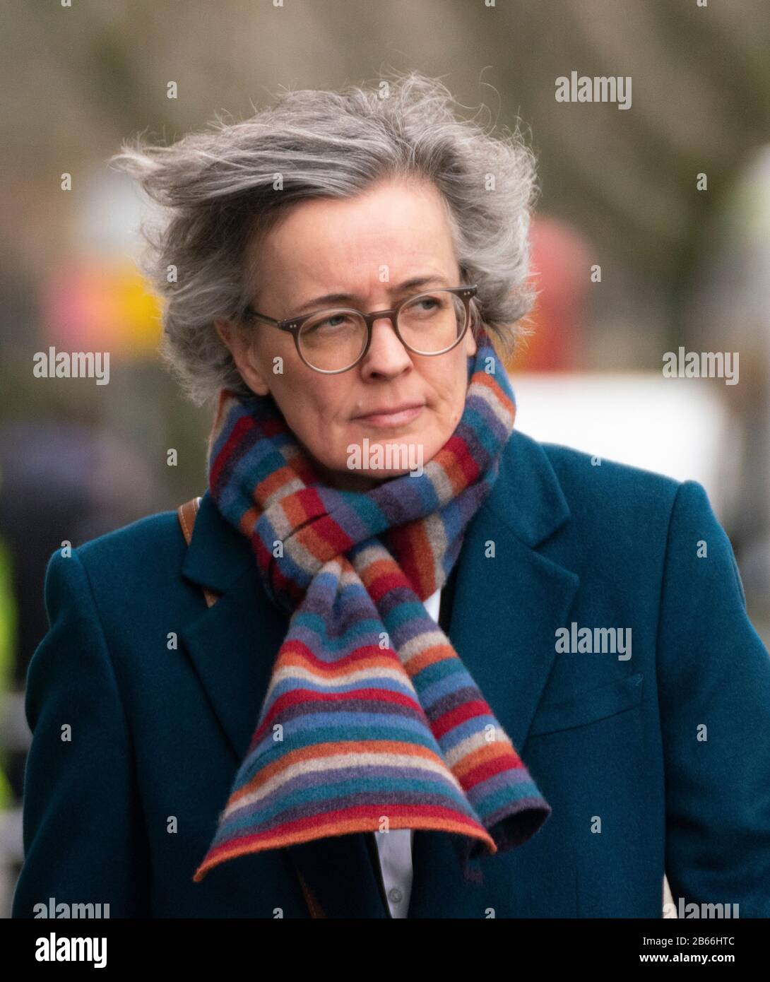 Edinburgh, Scotland, UK. 10 March, 2020.  Alex Salmond trial in  High Court in Edinburgh second day of his trial. Pictured; Shelagh Mccall QC.  arrives at court. She is Gordon JacksonÕs deputy during the trial.QC Iain Masterton/Alamy Live News Stock Photo