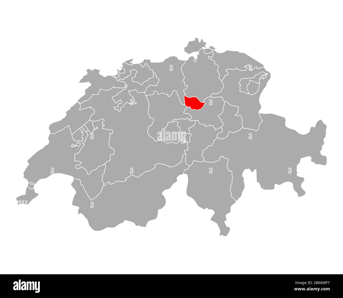 Map of Zug in Switzerland Stock Photo Alamy