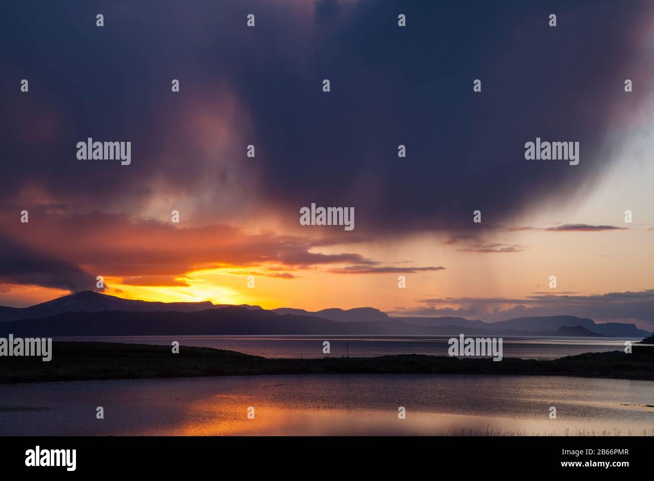 Sunset from Applecross, Highlands, Wester Ross, Scotland, UK Stock Photo