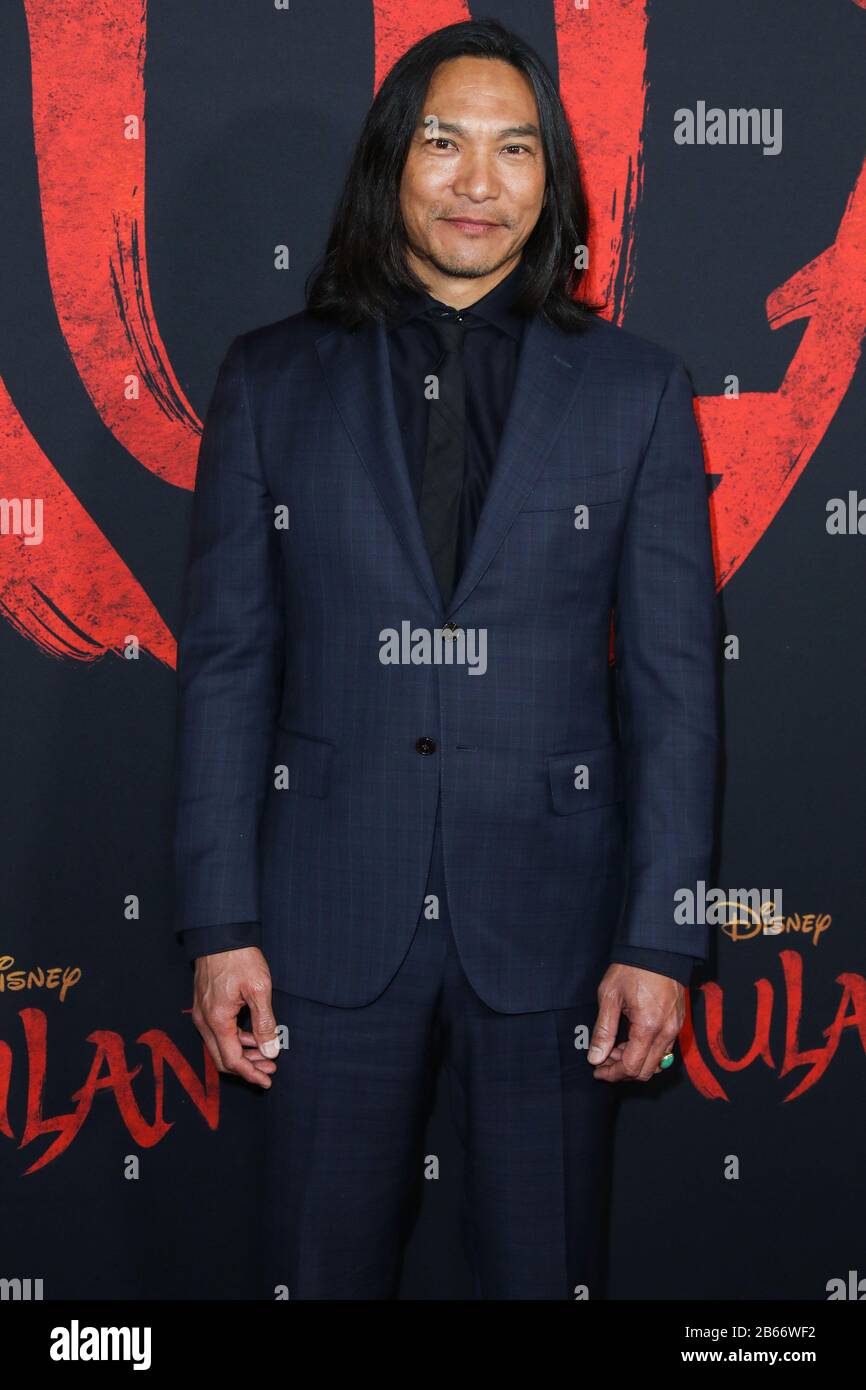 Hollywood, United States. 09th Mar, 2020. HOLLYWOOD, LOS ANGELES, CALIFORNIA, USA - MARCH 09: Actor Jason Scott Lee arrives at the World Premiere Of Disney's 'Mulan' held at the El Capitan Theatre and Dolby Theatre on March 9, 2020 in Hollywood, Los Angeles, California, United States. (Photo by Xavier Collin/Image Press Agency) Credit: Image Press Agency/Alamy Live News Stock Photo