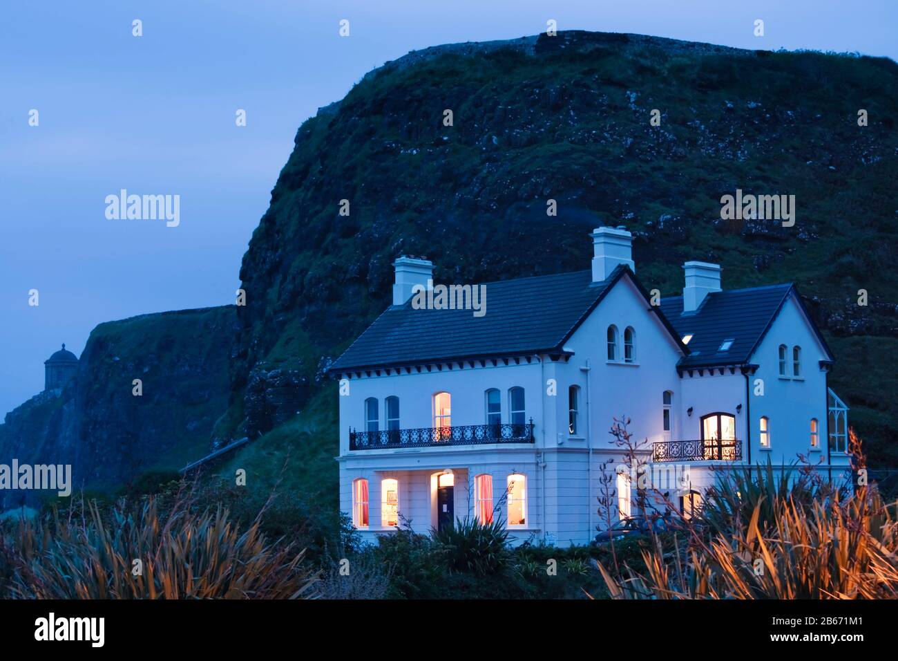 Downhill and Mussenden Temple on the coast of County Londonderry, Northern Ireland Stock Photo