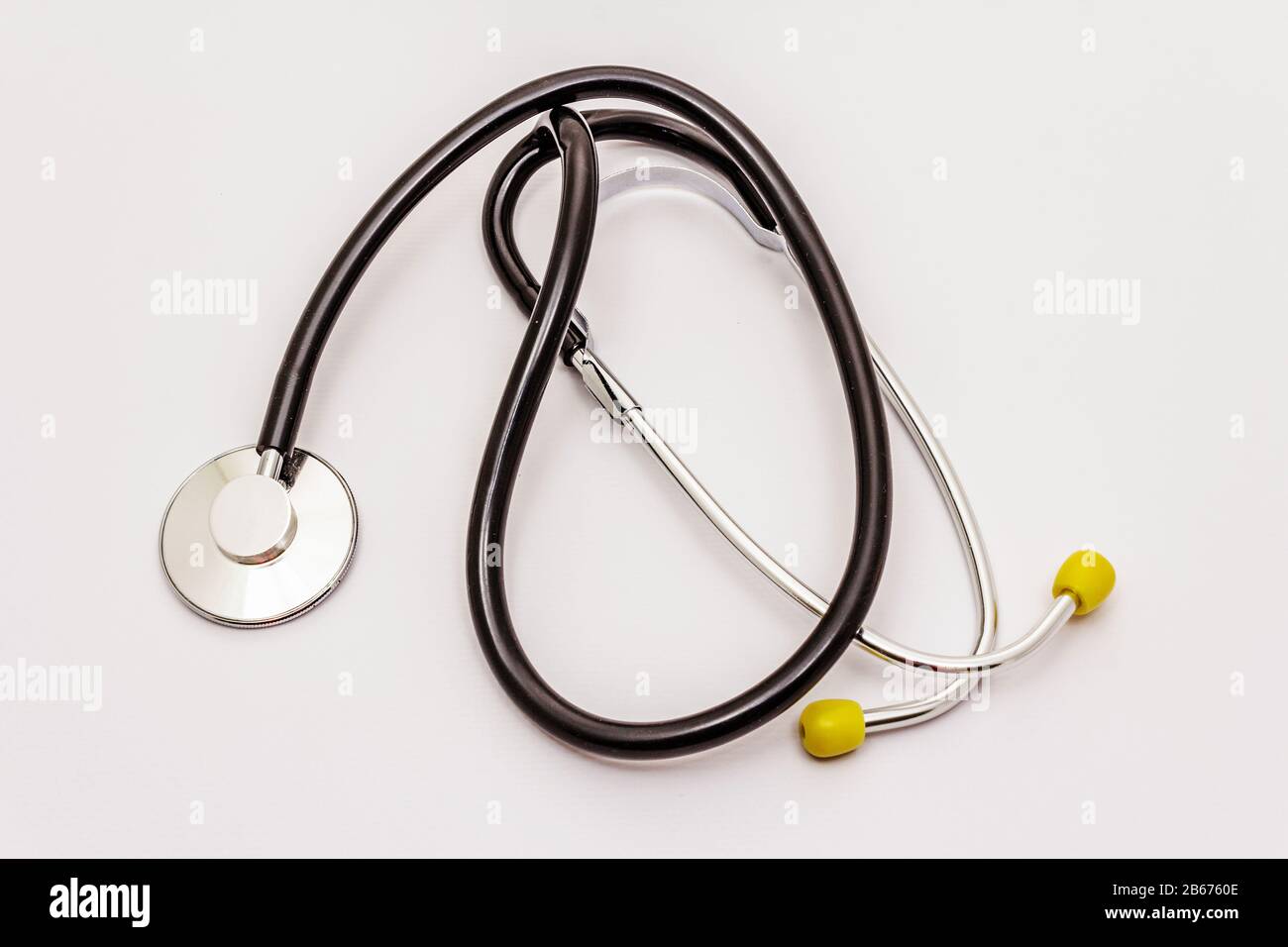 Medical Stethoscope Isolated On White Background Hospital Equipment Instrument Doctors Desk For Virus Disease Diagnosis On Health Stock Photo Alamy
