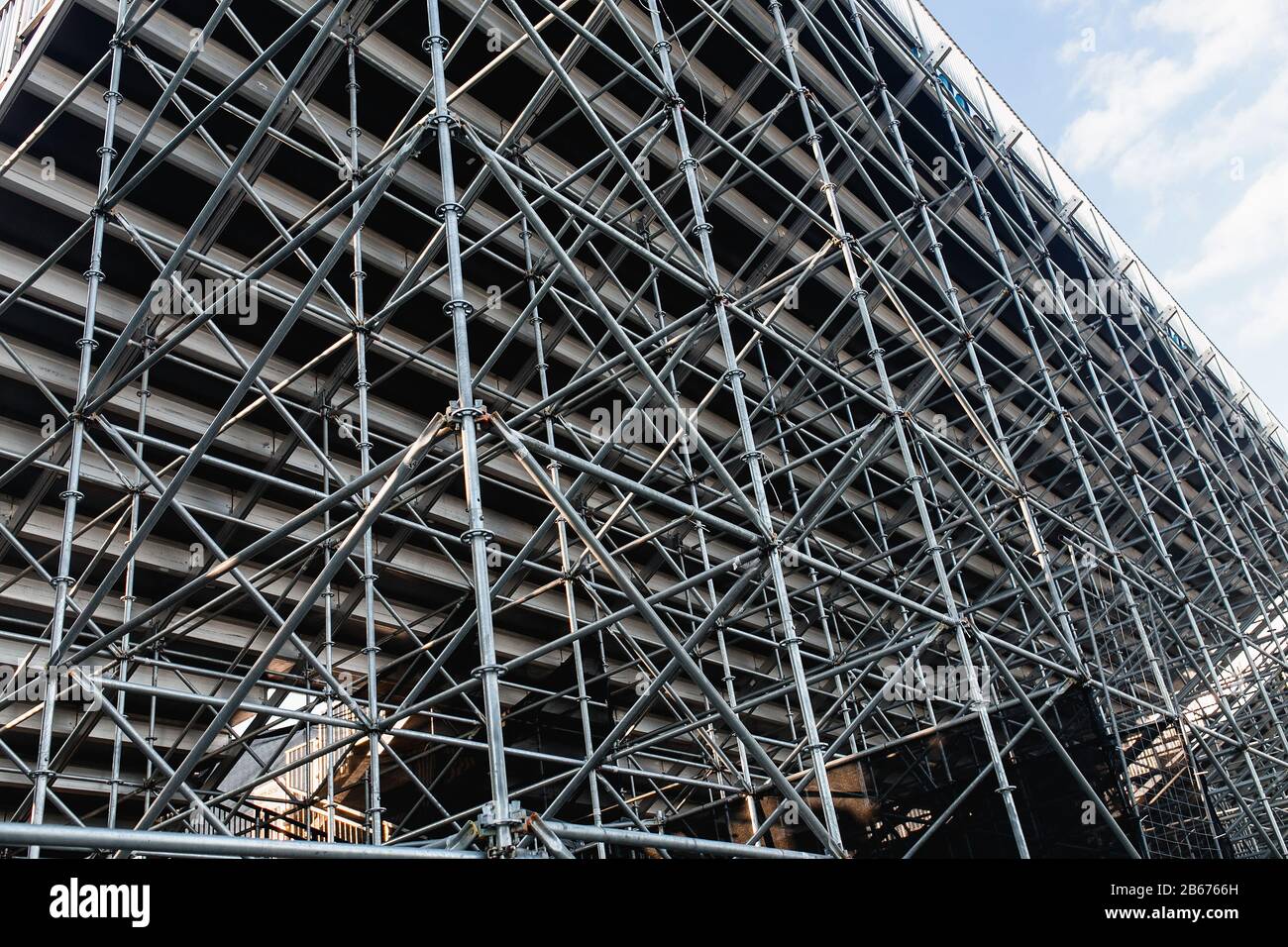 Detail of rack steel construction Stock Photo Alamy