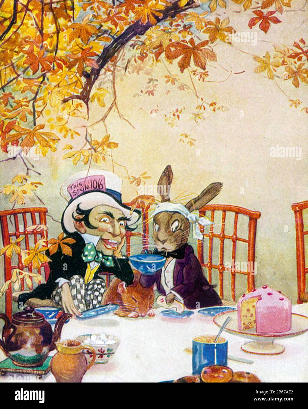 MAD HATTER'S TEA PARTY from Alice's Adventures in Wonderland Stock Photo