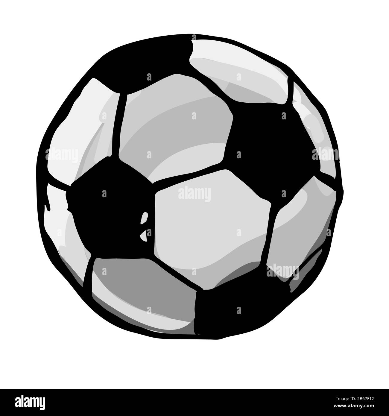 Soccer ball icon isolated on white background. Soccer ball pictogram of a football. Football symbol. Decoration for prints for clothes, posters.Vector Stock Vector