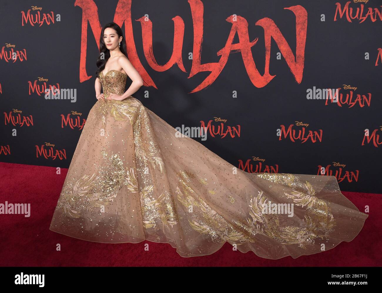 March 9, 2020, Hollywood, California, USA: Actress LIU YIFEI during red carpet arrivals for the premiere of the film 'Mulan' at the Dolby Theatre. (Credit Image: © Lisa O'Connor/ZUMA Wire) Stock Photo