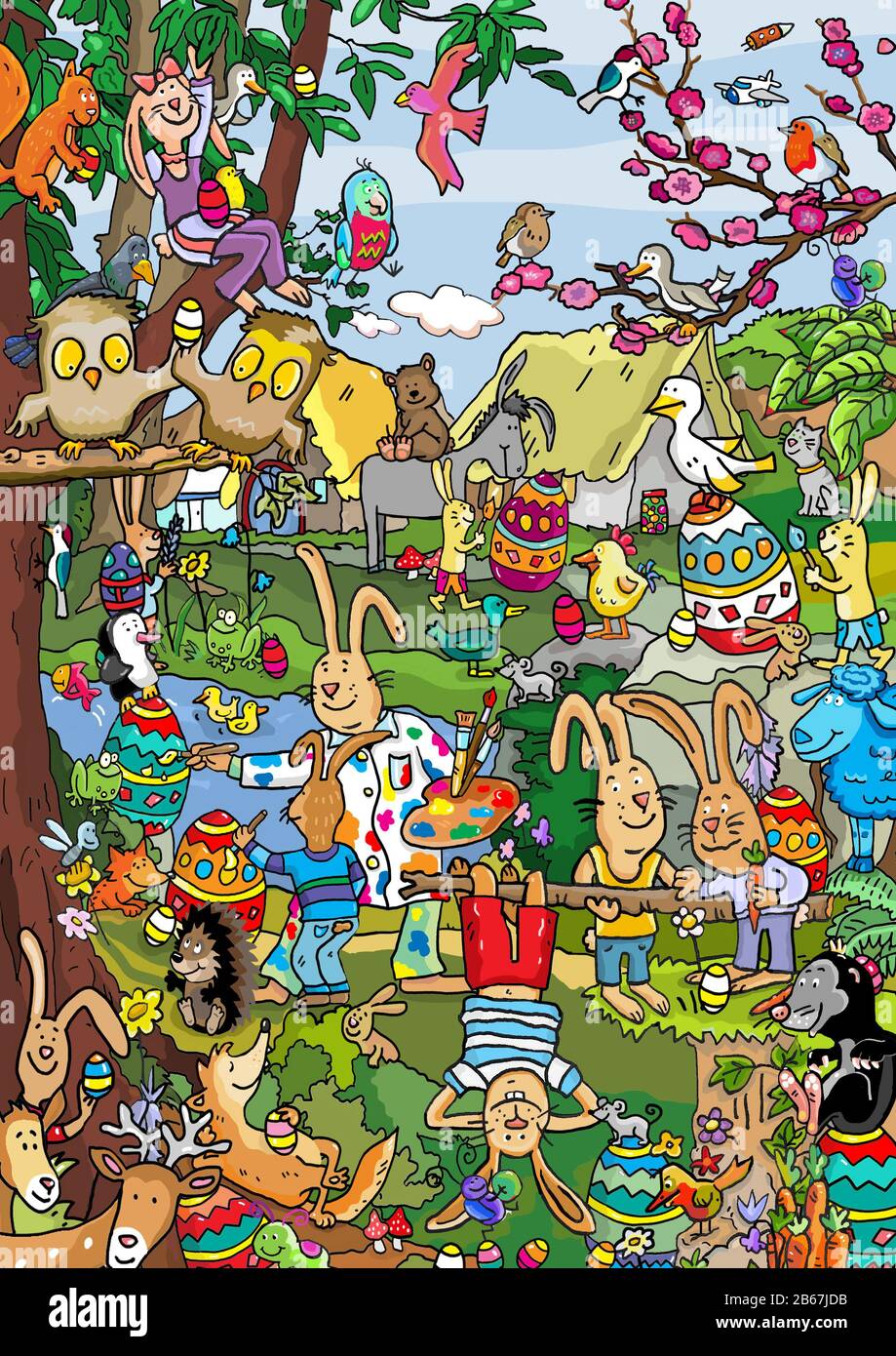 funny easter scene Stock Photo Alamy