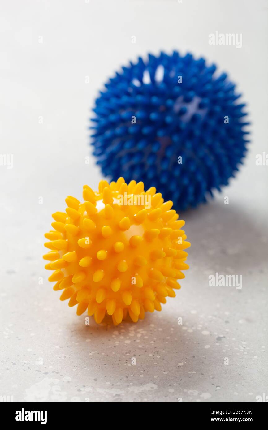 massage rubber balls for self massage and reflexology Stock Photo Alamy